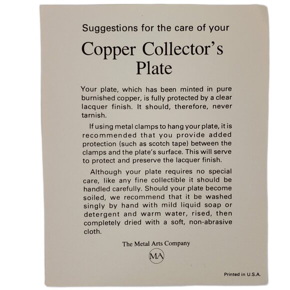 VTG Norman Rockwell Copper Collector Plate "Santa" Limited Edition. 1981 COA - Picture 6 of 8